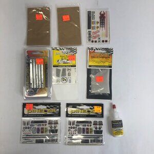 PineCar Derby Car Decals, Axles Polishing Kit,‎ Sand Paper, Glue & Racer Weights